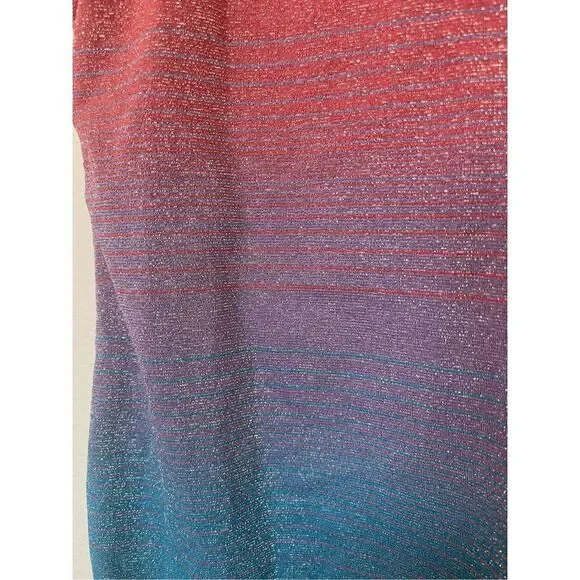 NWT Le Superbe Baccara Tank Dress Metallic Surf Stripe